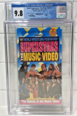 Sealed 1993 WWF Coliseum Video Superstars The Music Video VHS CGC