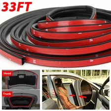 B-Shape Rubber Door Seal - 33FT Universal Edge Guard for Car Door Protection USA
