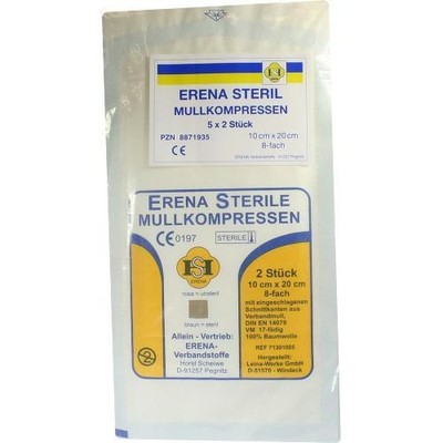 ERENA STERIL Mullkompr.10x20 cm 8fach 5X2 St