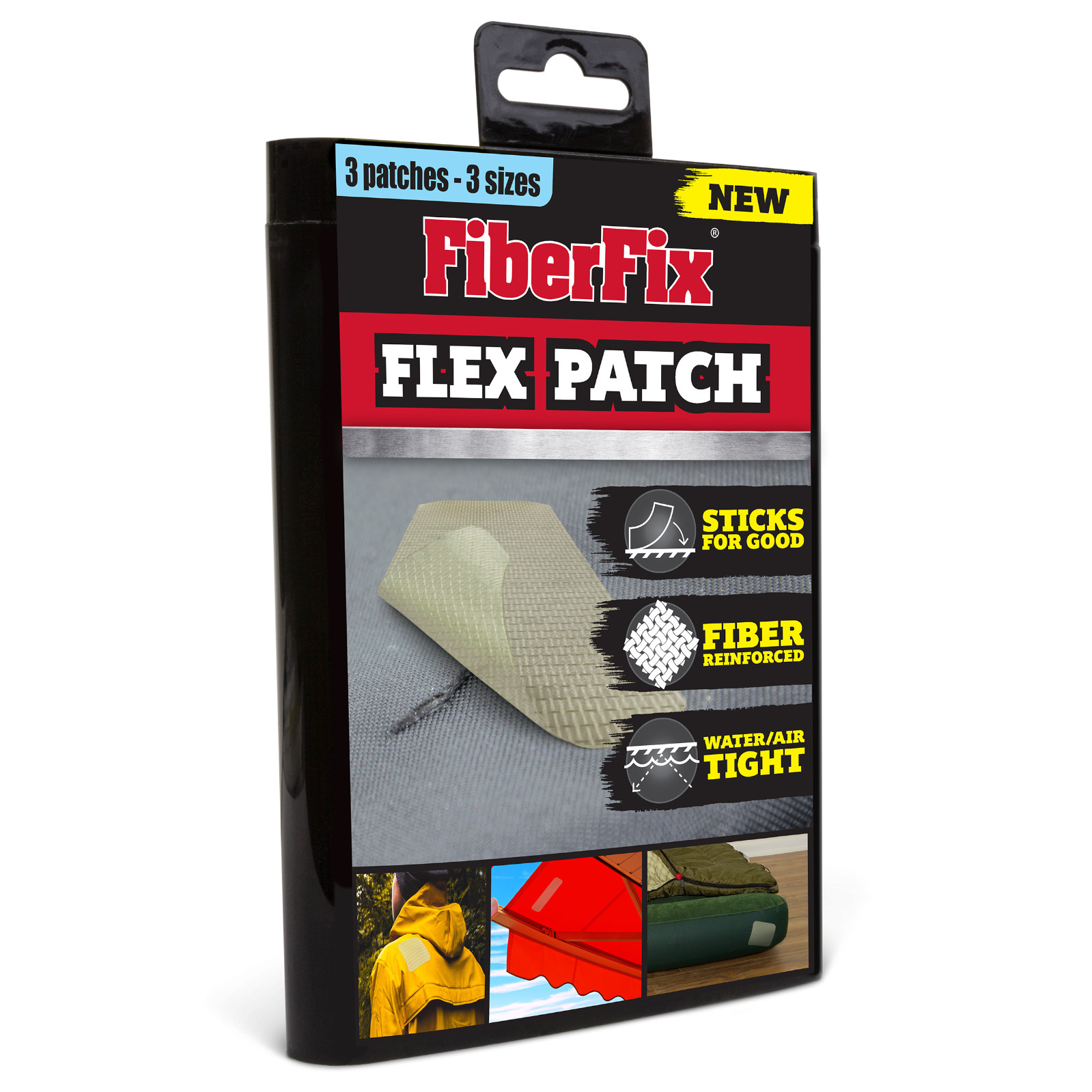FIBERFIX  FLEX PATCH - 3 SIZES 3 PATCHES