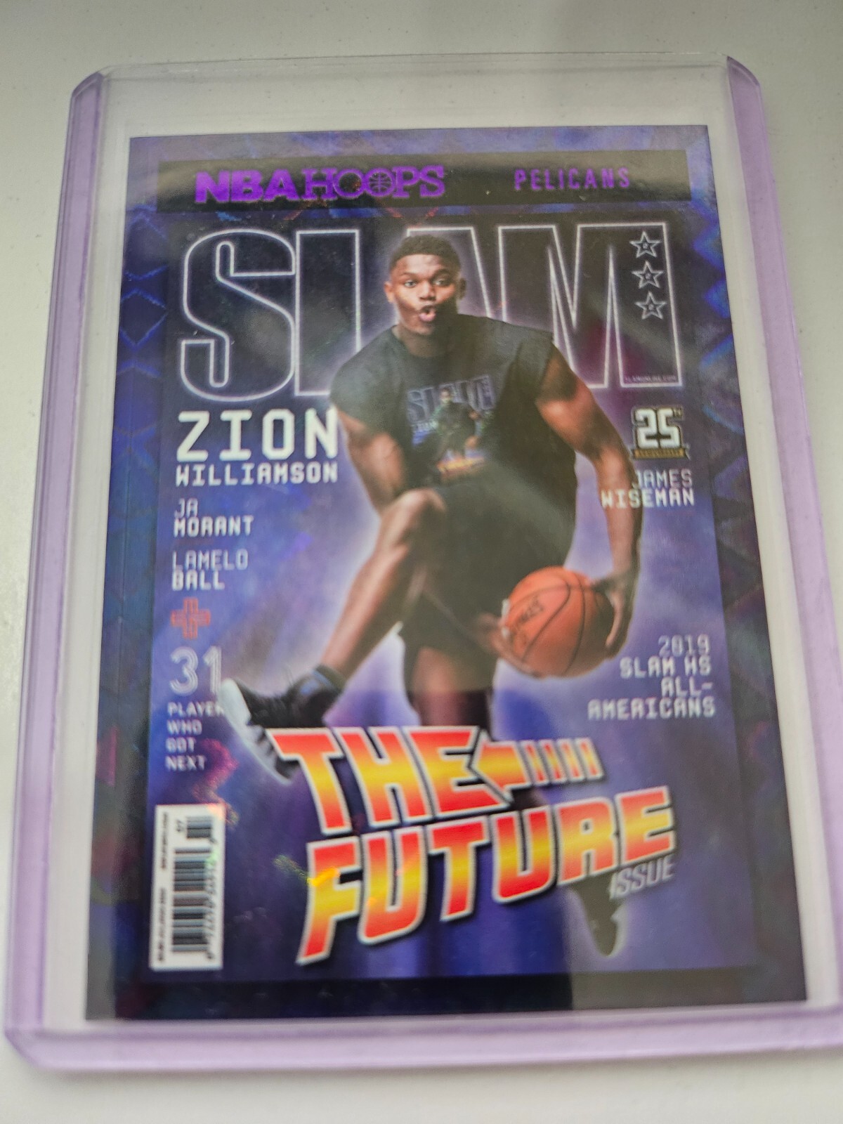 2020-21 Panini NBA Hoops Zion Williamson SLAM Purple Explosion #17