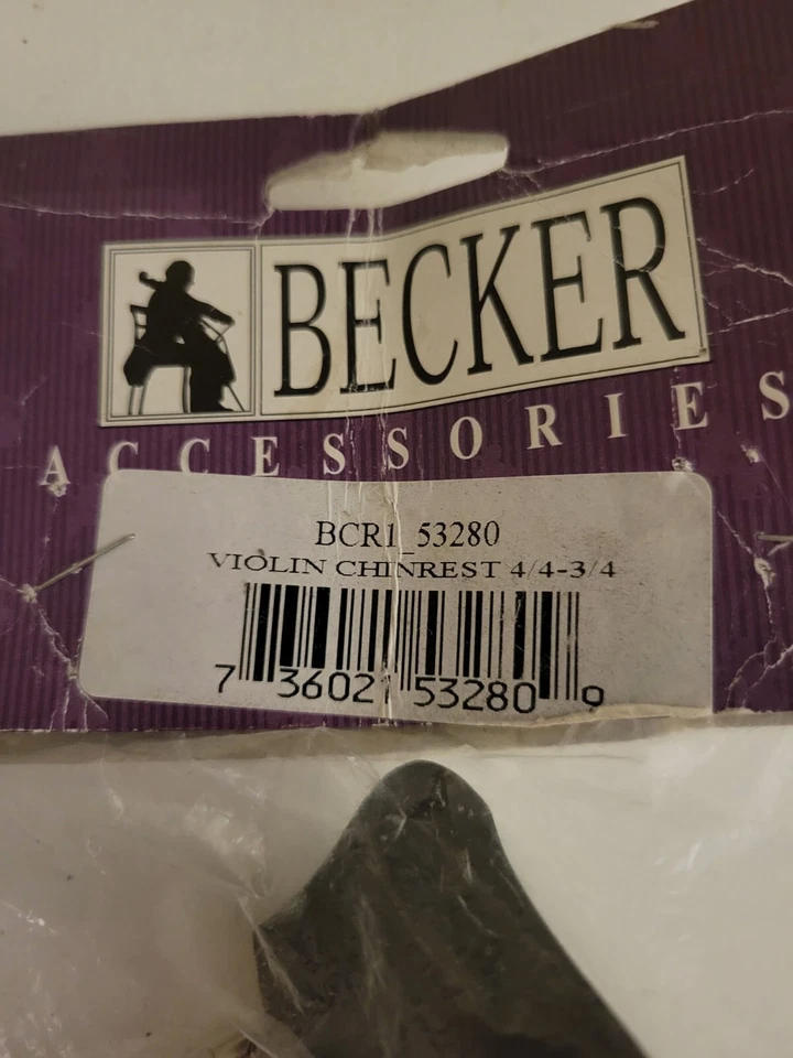 New Becker BCR1 Violin Chin Rest for 4/4-3/4 Size Ebony Kaman Music Instrument  - Image 3 of 4