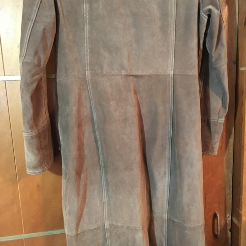 Vintage Boutique Europa Leather Trench Coat EVC Western Tombstone 90s Small - Picture 6 of 15