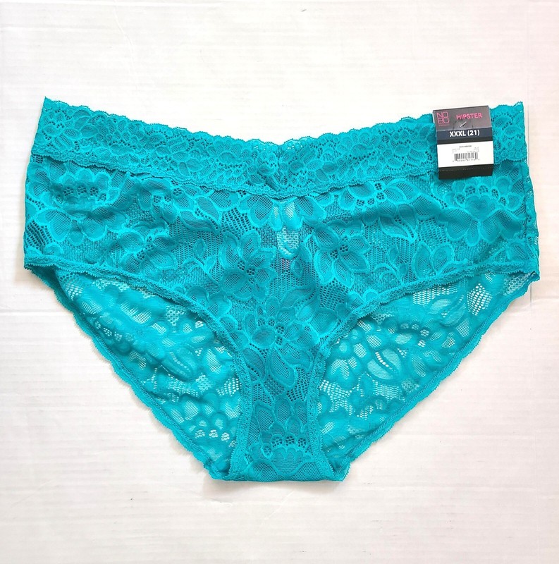 No Boundaries Women's All Over Lace Hipster Panties Size XXXL (21) Blue