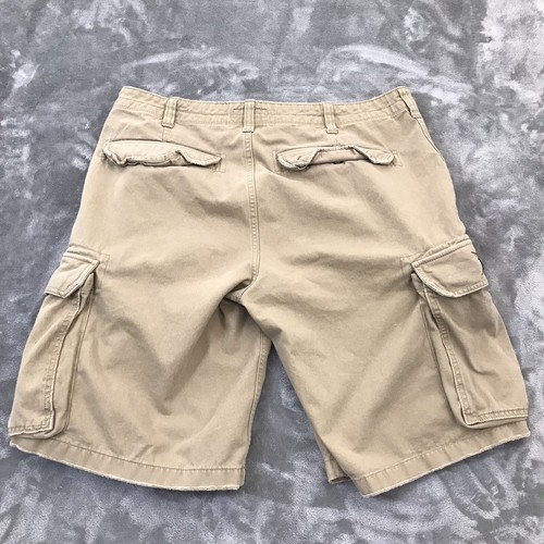 Pantalones Cortos Polo Jeans Carga Para Hombres 38 Marrón Ralph Lauren Militar Excedente Y2K Sueltos - Imagen 2 de 11