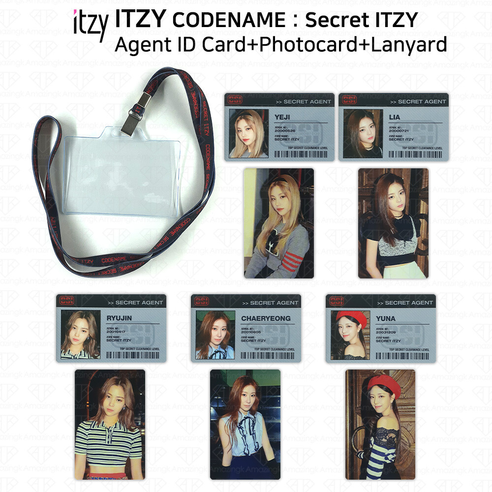 ITZY CSI Code Name Secret ITZY ID Card Photocard Lanyard