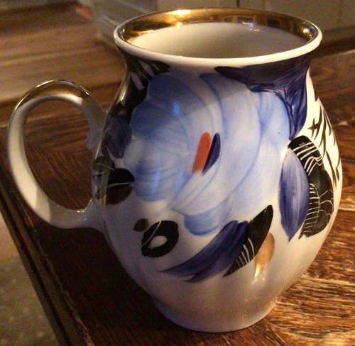 1993 Russian DULYOVO Porcelain Factory Hand Painted TEACUP flower design