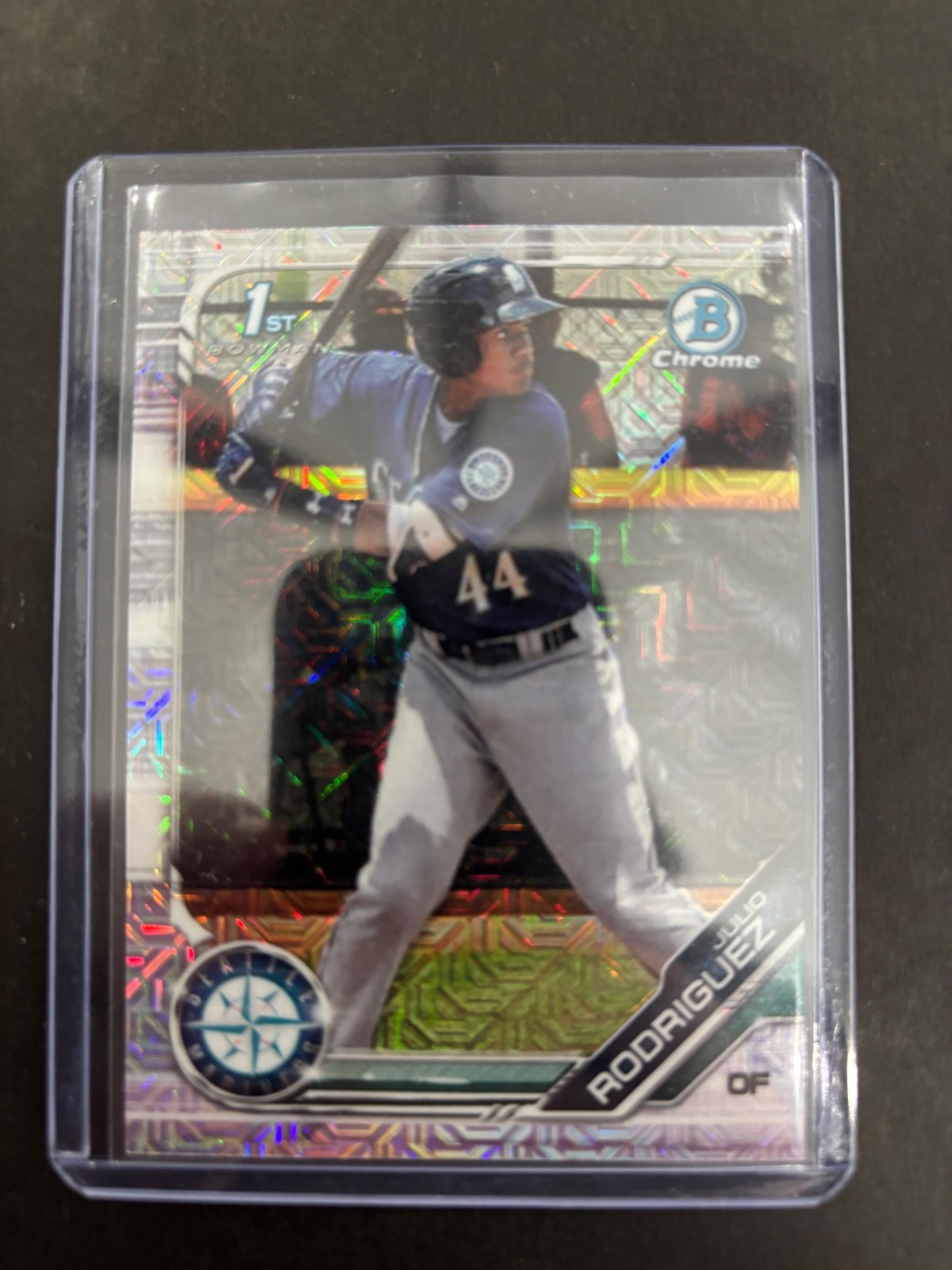 2019 Bowman Chrome 1st Bowman Julio Rodriguez Refractor BCP-33 Mariners MOJO