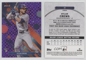 2025 Finest Common Purple Checkerboard Refractor /150 Dylan Crews #34 Rookie RC
