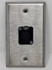 Leviton Stainless Steel XLR Female Wall Plate Single Gang 3-Pin Pro Audio   New