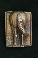 HORSE ASS BUTT HIPPIE BELT BUCKLE VINTAGE VERY RARE SPEC-CAST 1979 