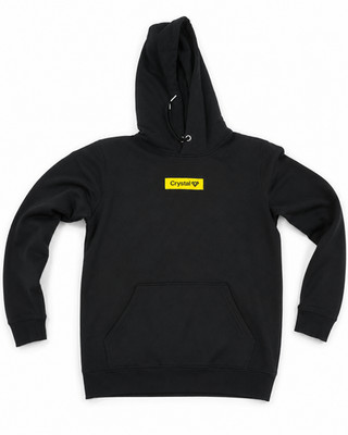 Crystal Blockchain Hoodie Men s Large Black Pullover  - Crypto Conference Web3