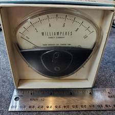 VINTAGE PARKER INSTURMENT TEAR-DROP 0 - 1 DC MILLIAMP METER - MODEL S35 - NOS