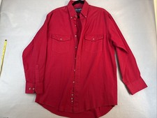 Wrangler X-long Tails 16-33 ML Men  s Button Down In Red Long Sleeves