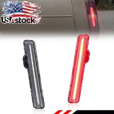 2X Clear Red LED Rear Side Marker Lights For 80-89 Brougham Deville Fleetwood