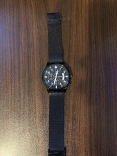 dpos Chronograph Quartz Watch Black Dial SS M...