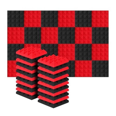 24 StüCk 25 X 25 X 5 Cm Studio-Akustik-Schallschutz-Pyramiden-GeräUschdäMmu3876