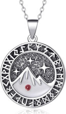 Mustard Seed Necklace Mountain Faith Sterling Silver Pendant Gifts for Women Men