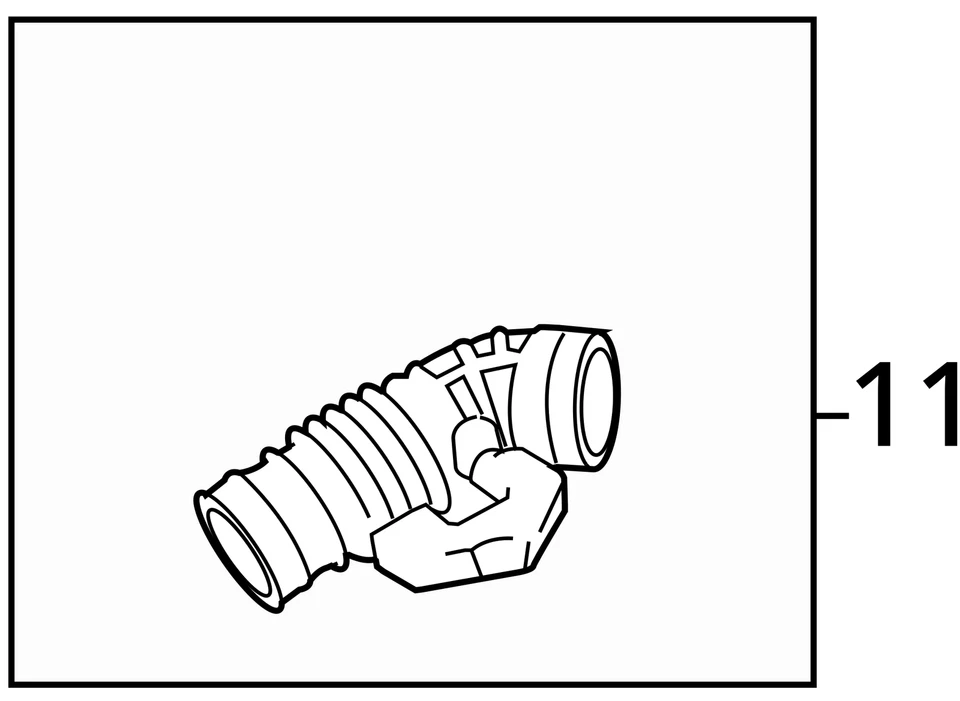 16576EY00B Nissan 370Z 2009-2020 Infiniti G37 QX50 Air Intake Duct Pipe Left OEM - Image 3 of 3