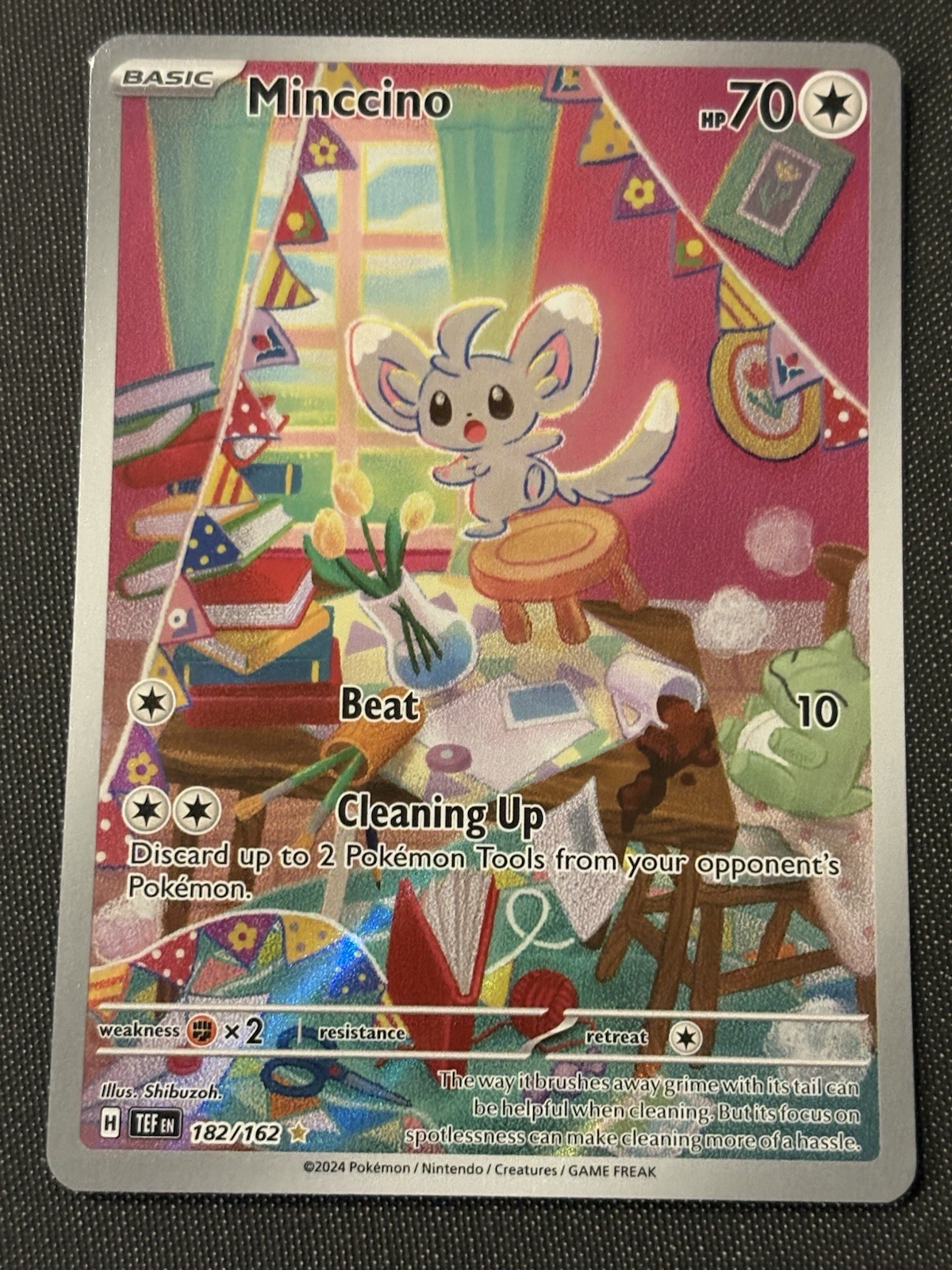 Pokémon Minccino 182/162 Temporal Forces Illustration Rare NM