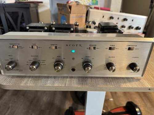 Vintage Scott Stereomaster 222-D All Tube Integrated Amplifier w/ Wood Cover