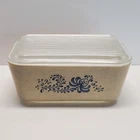 Vintage Pyrex Homestead 502 Refrigerator Dish with Ribbed Glass Lid 502-C