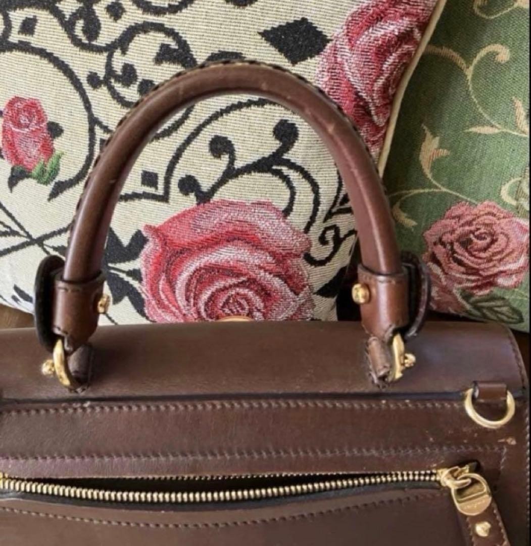 Salvatore Ferragamo Sofia 2way Handbag Shoulder Bag Brown image 5