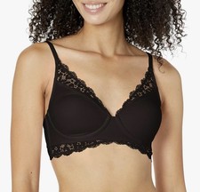 Maidenform Pure Comfort Convertible Wireless Bralette, Black, 38D, NEW