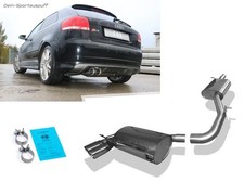 FOX Edelstahl Sportauspuffanlage ab Kat Audi S3 8P 3-Türer 2x90mm mit TüV