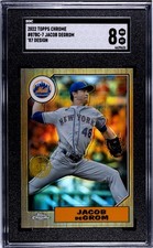2022 Topps Chrome - 1987 Topps Baseball Jacob deGrom #87BC-7 SGC 8