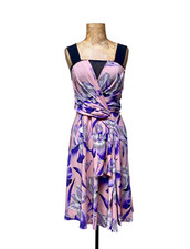 Rare MARC JACOBS Resort 2010 Collection Pink Floral Silk Grunge Dress, Small 