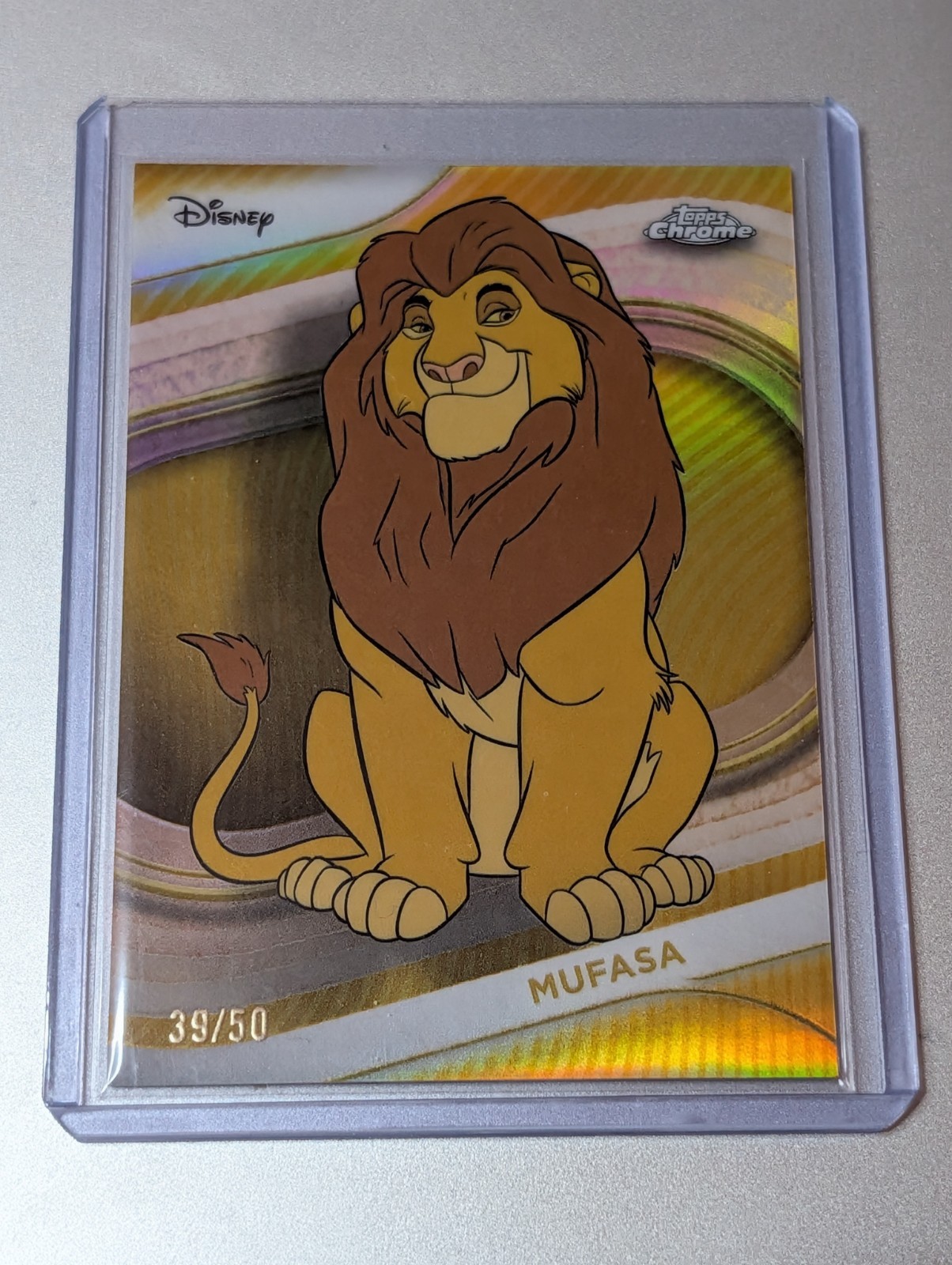 Topps 2025 Topps Chrome Disney The Lion King Mufasa #96 True Gold /50 🔥