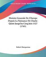Robert Macquereau | Histoire Generale De L'europe Depuis La Naissance De...