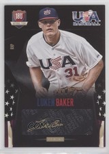2014 USA Baseball Box Set Black Gold Signatures 42/49 Luken Baker #30 Auto 7ut