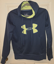 Under Armour ColdGear Women's Fleece Lined Blue Hoodie Size Small Sport Outdoor