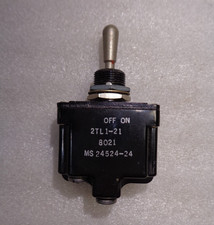 AIRCRAFT TOGGLE SWITCH bY MICRO SWITCH MS24524-24 / 2TL1-21 NEW