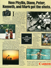 1995 Canon EOS A2E Camera Shoot-For-The-Sphere Photo Contest vintage Print AD