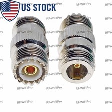 2PCS N-Type Female Jack to SO-239 UHF Female Jack RF Adapter Barrel Connector