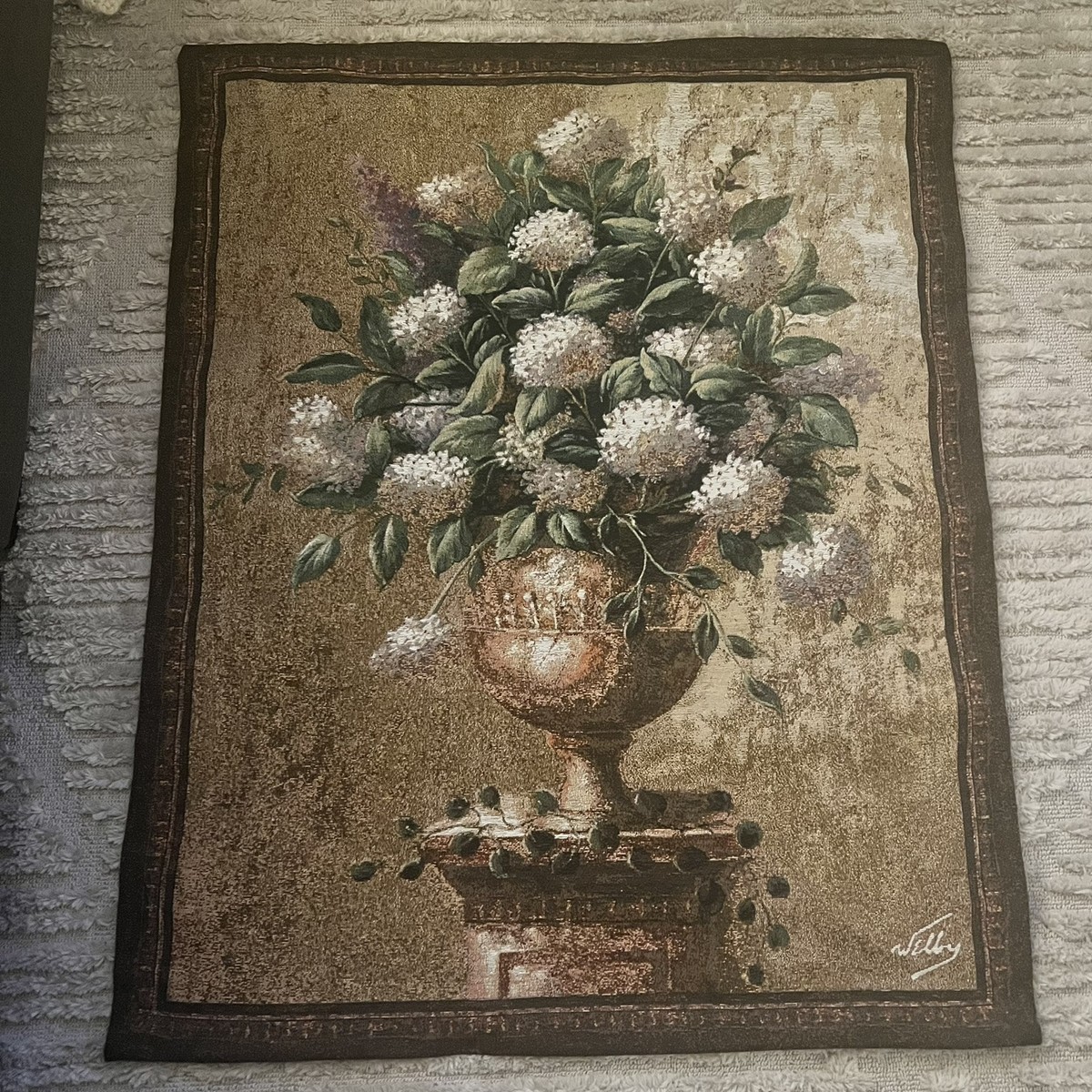 Tapestry Wall Hanging Floral Vintage Large
