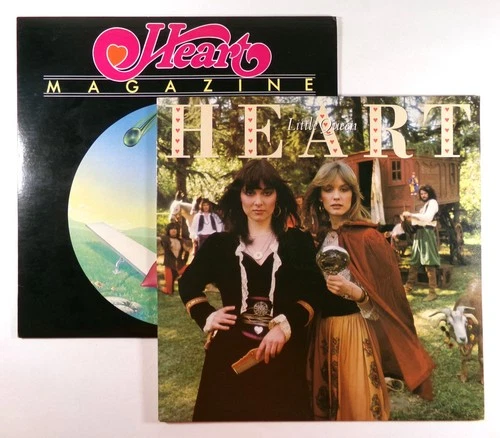 Lot of 2 Heart Vinyl LPs Little Queen (1977) + Magazine (1978 Pressing) Nice!