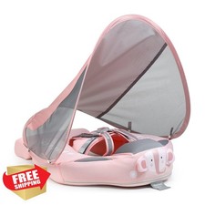 Mambobaby Infant Swim Float Canopy Tail Pink Elephant 3-24 Months