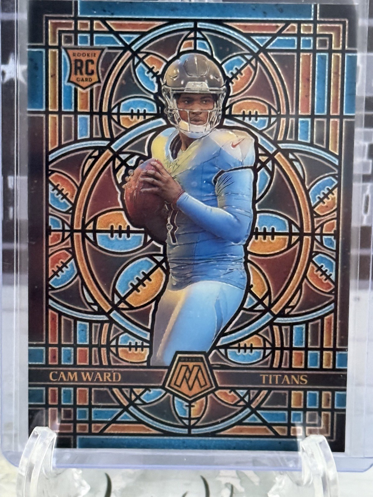 2025 Panini Mosaic Stained Glass #25 Cam Ward RC SP TITANS Standard Size CLEAN🔥