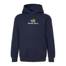 Hawaii Waikiki Beach embroidered pullover sweat hoodie, travel souvenir