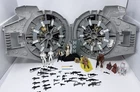Vintage STAR WARS Power of the Force Figure Lot & MILLENNIUM FALCON CASE + Wedge
