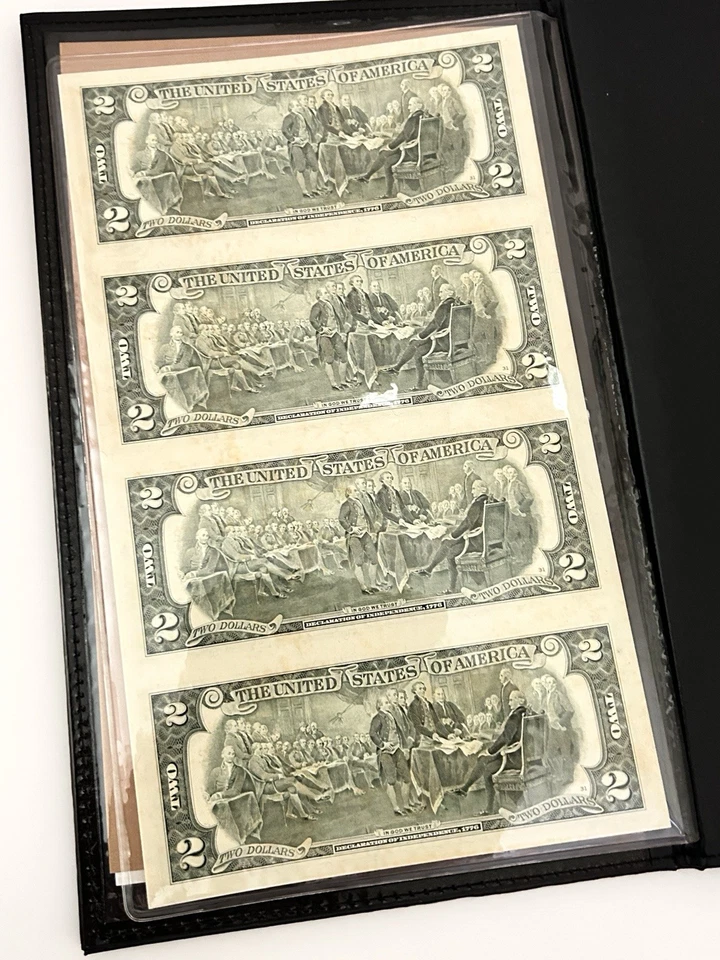 Sheet of 4 Series 2003-A $2 San Francisco ￼in Folder Album - Image 3 of 4