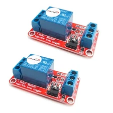 2PCS 5V Single Channel Relay Module with Opto-Isolated High Low Trigger