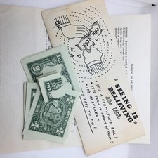 VINTAGE Seeing is Believing MAGIC TRICK 70s instructions, gimmicks