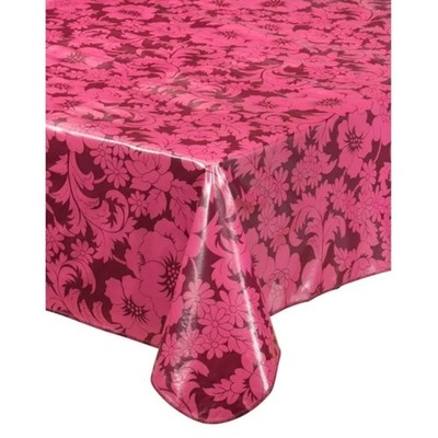 SILVER STAR BRANDS 60'' X 120'' BORDEAUX Burgundy Heavy Duty Vinyl Tablecloth NEW