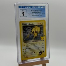 Rocket's Zapdos Pokemon 15/132 Gym Challenge Holo CGC Graded 9 