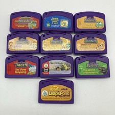 Lot of 10 LeapFrog LeapPad Learning System Cartridges Reading Math Science
